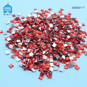 (몽스쿨) DS0047-7 사각네모큐빅 빨강 0.6cm(200P)