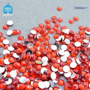 (몽스쿨) DS0046-7 원형큐빅 빨강 0.6cm(400P)