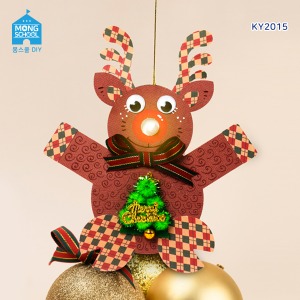 (몽스쿨)KY2015 크리스마스만들기 반짝루돌프(4set)